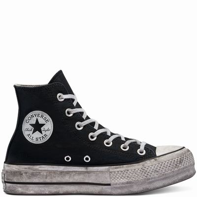 Férfi Converse Chuck Taylor All Star Platform Smoked Canvas Magasszárú Cipő CO3752980 Fekete